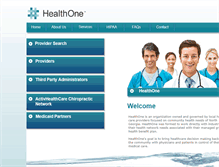 Tablet Screenshot of healthonellc.com